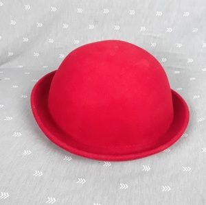 Red bowler hat